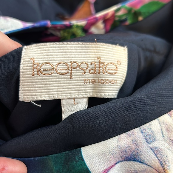 Keepsake the label floral chambray fit & flare cut out back dress - Picture 6 of 9